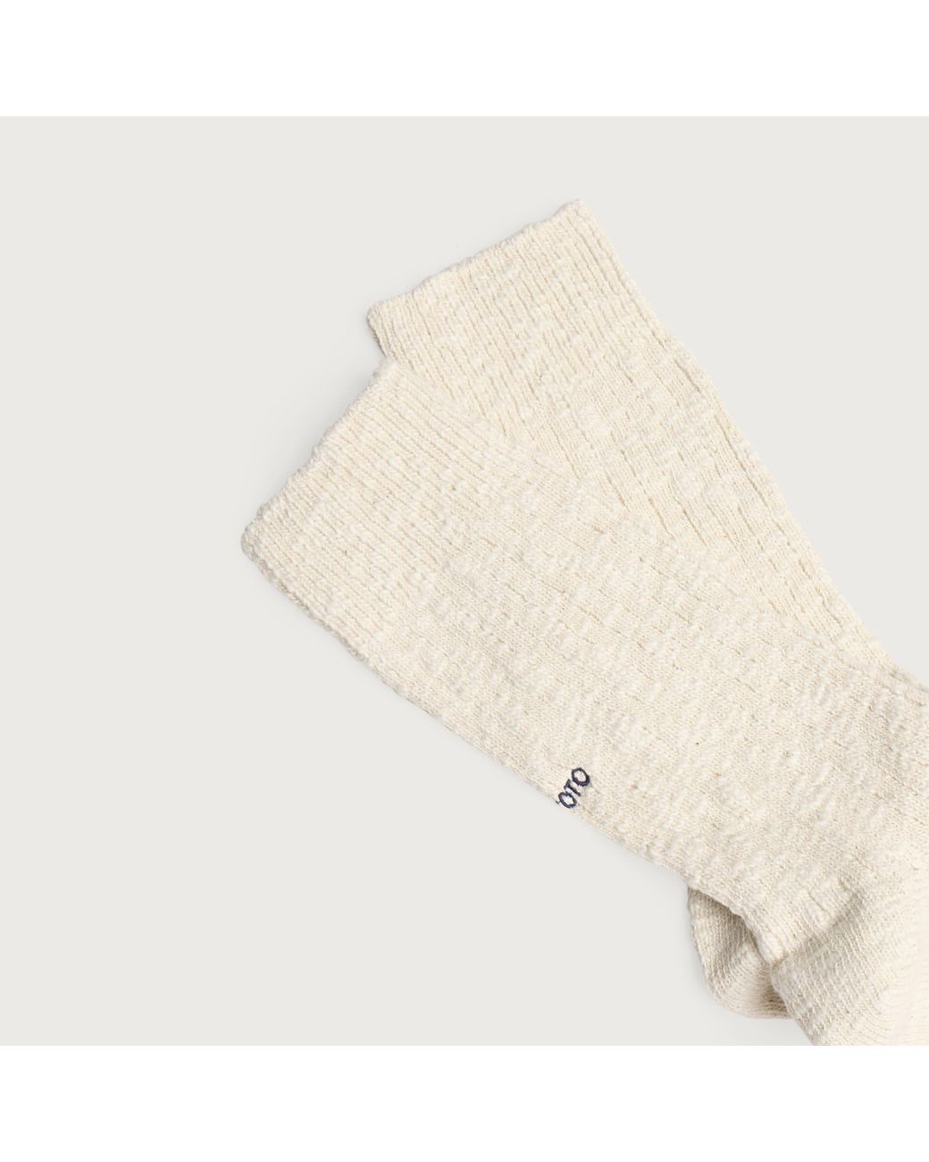 RoToTo Natural Organic Cotton Slub Crew Sock