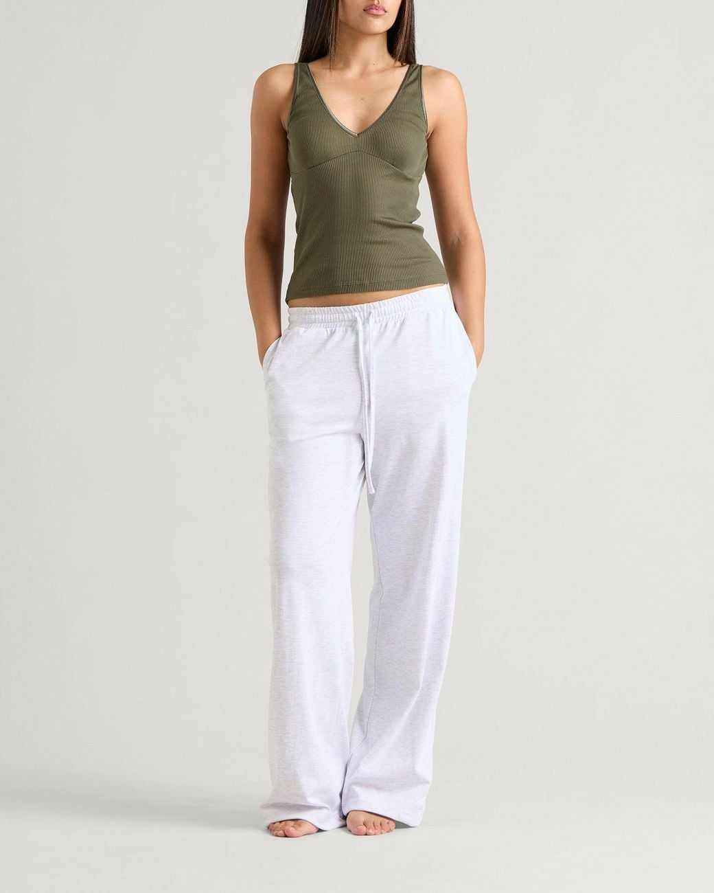 Fruity Booty Green V-Neck Tank Top