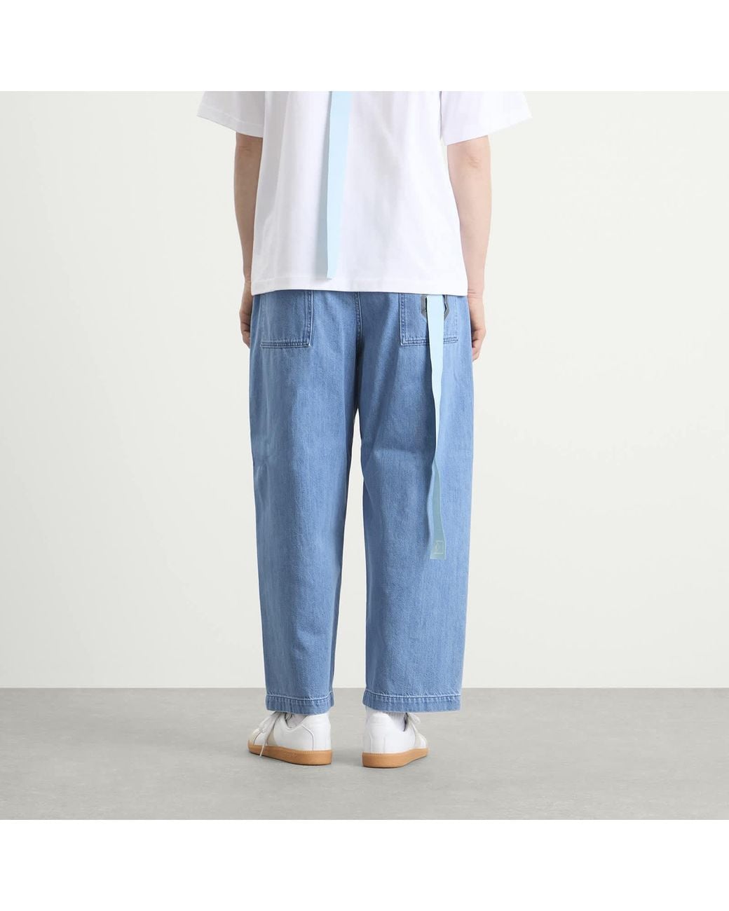 EBIT Blue Octagon Patch Denim Jeans for men
