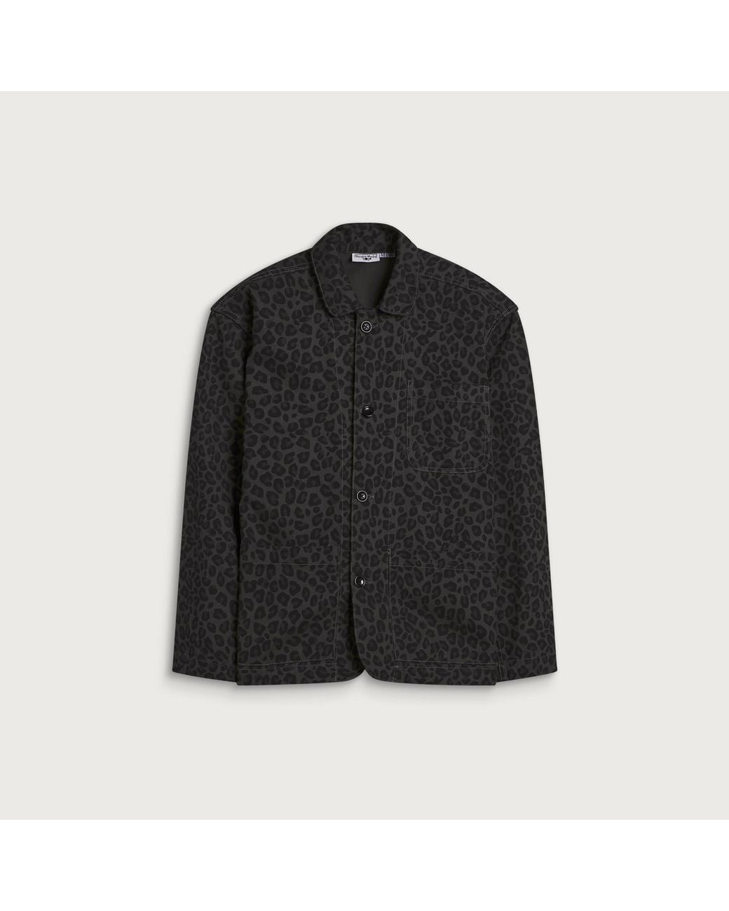 Service Works Black Patterned Easy Chef Shirt for men