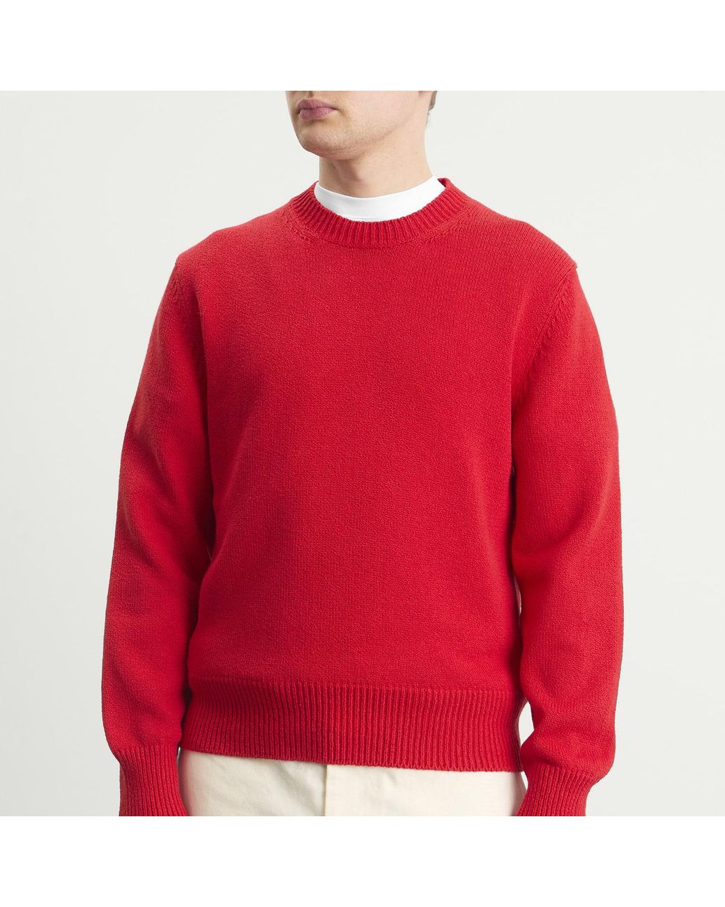 Jil Sander Textured Cotton Crew Neck Jumper for men