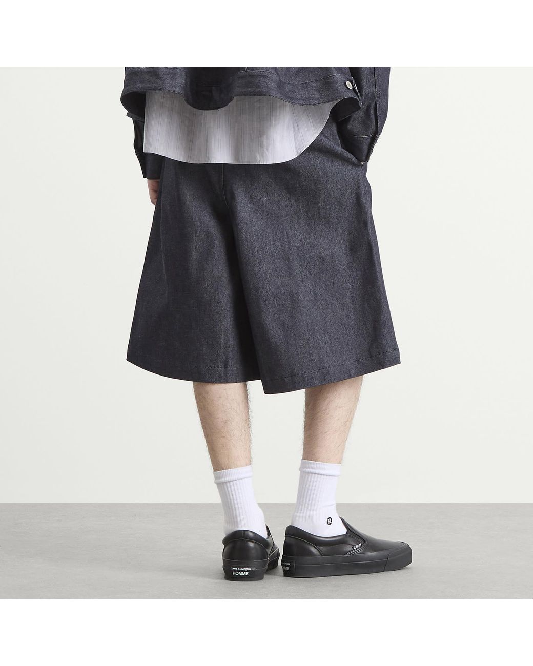 Comme des Garçons Blue Denim Shorts for men