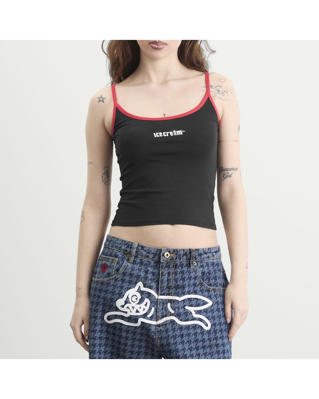 ICECREAM Black Soft Serve Contrast Vest Top
