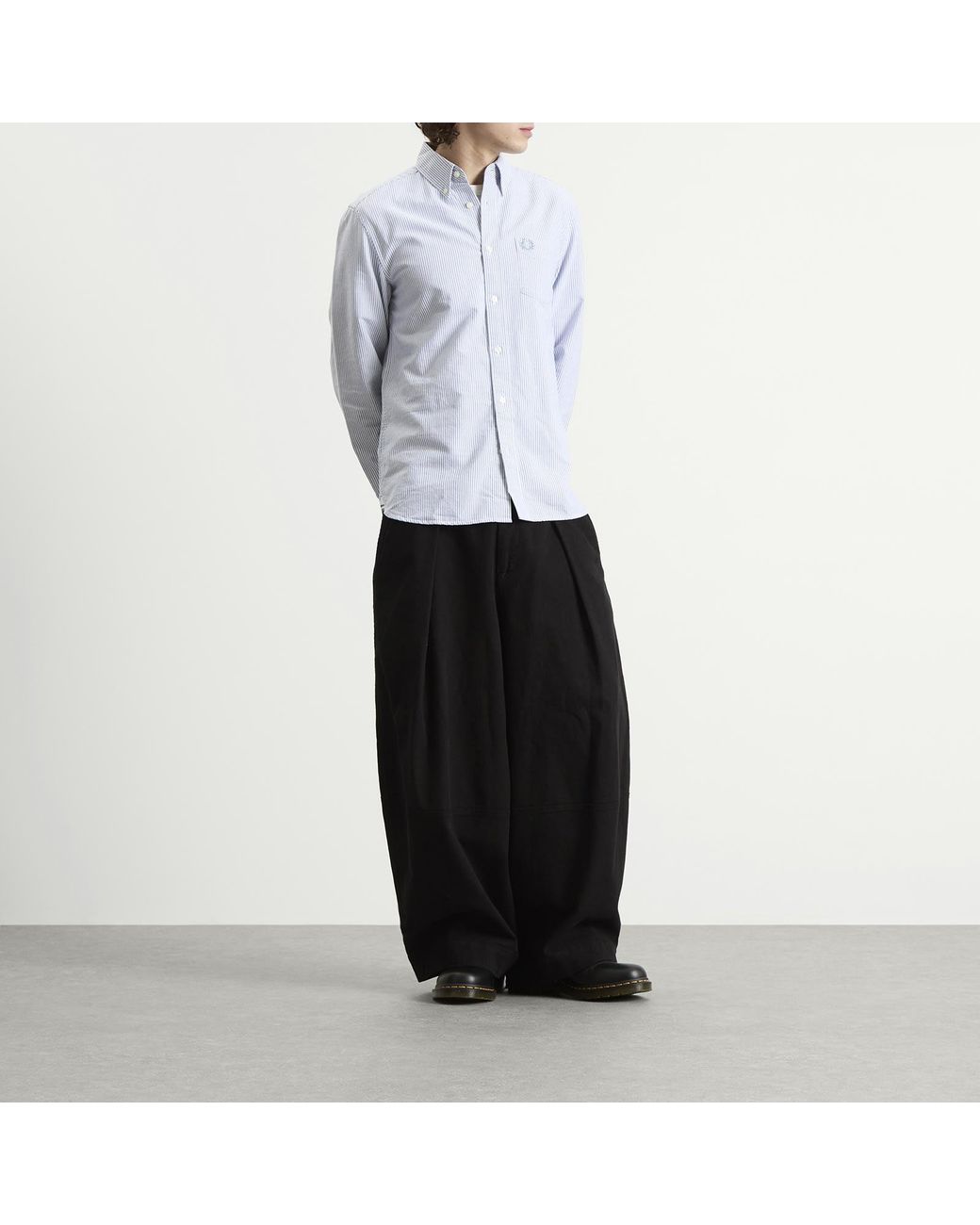 Fred Perry Blue Oxford Stripe Shirt for men