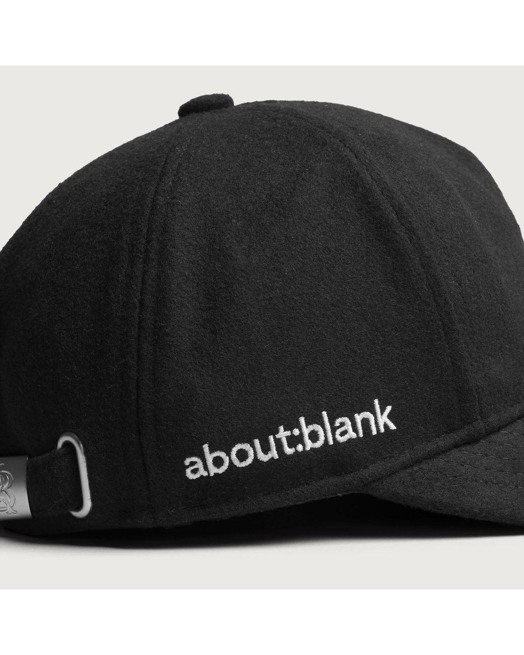 About Blank Black Monogram Cap for men