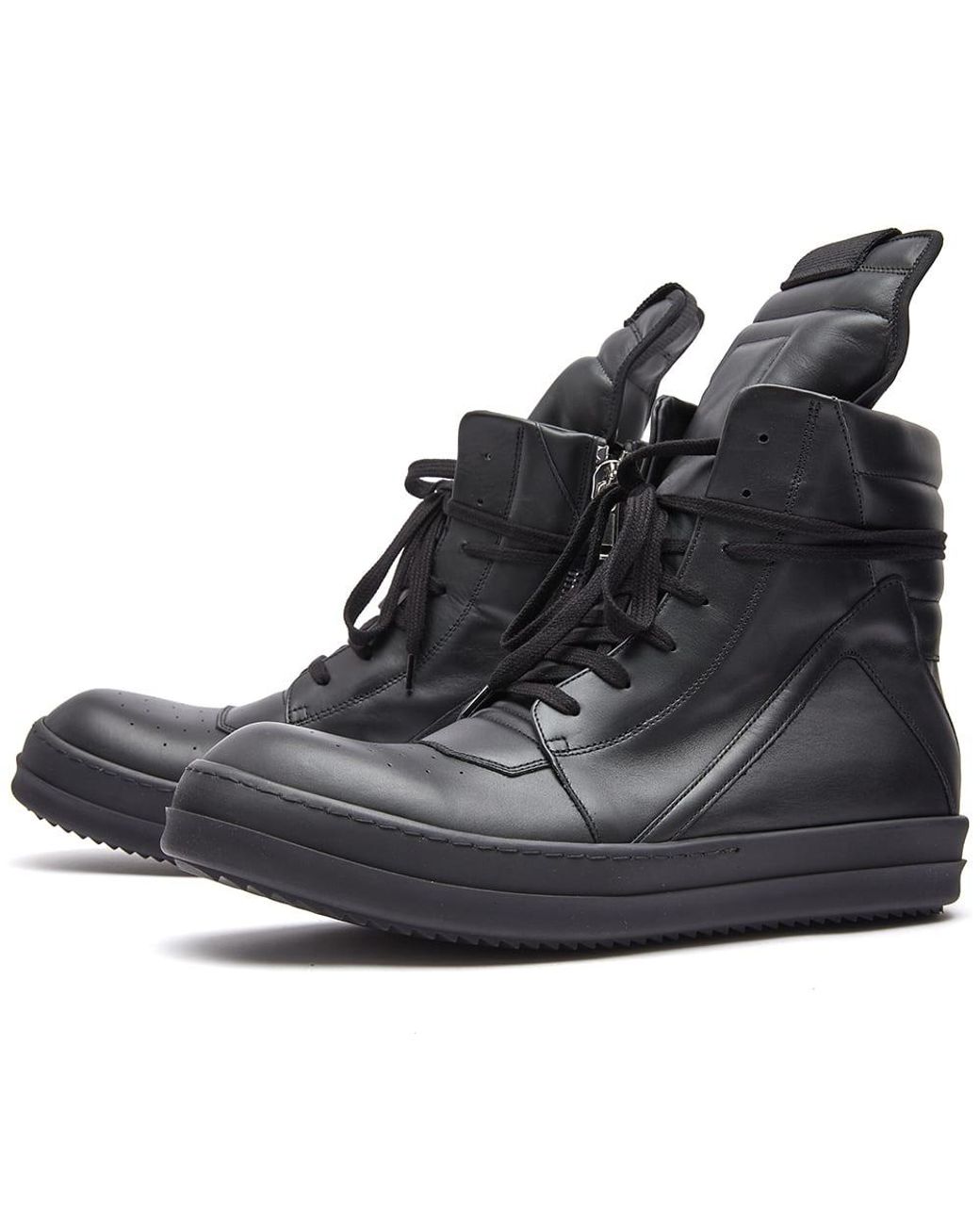 Rick Owens Geobasket Sneakers in Black for Men | Lyst