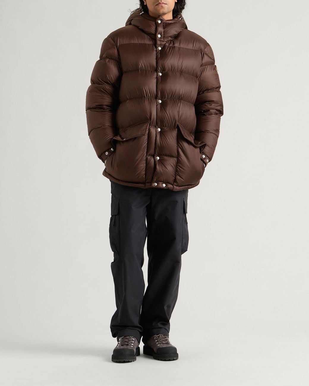 Moncler Brown Orelith Shorts Micro Ripstop Parka Jacket for men