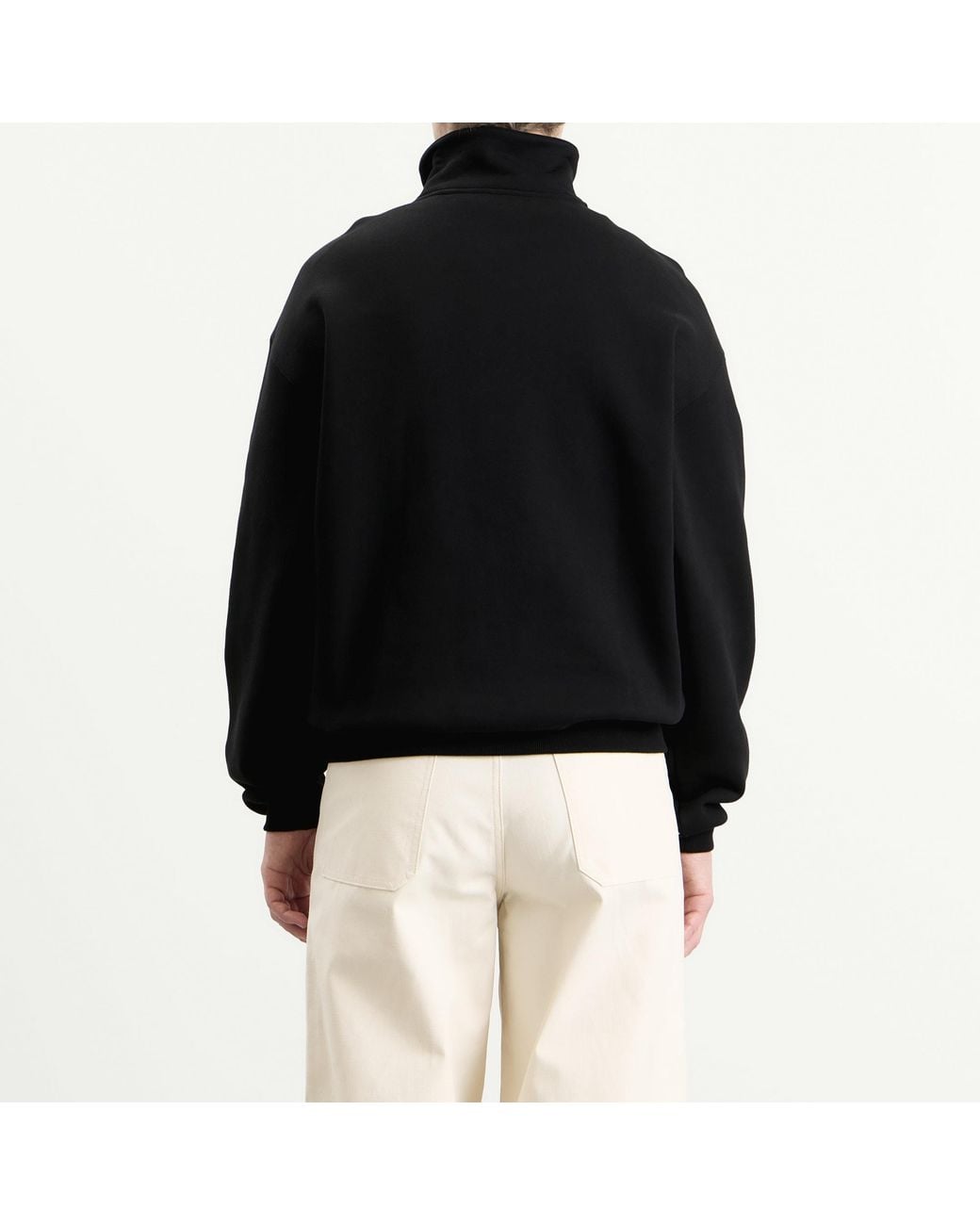 Jacquemus Black Grosgrain Zip Sweat for men