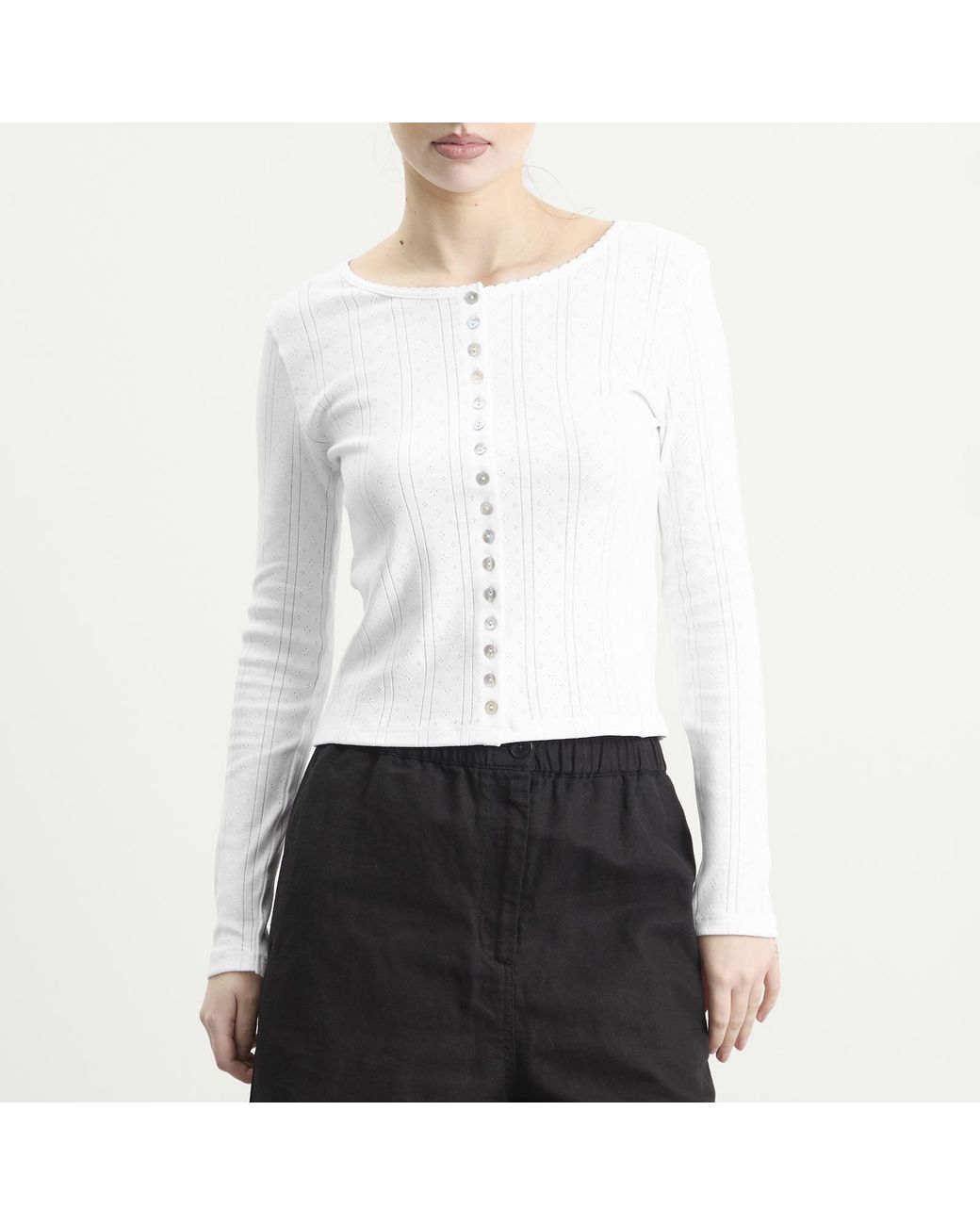 Rohe White Rohe Pointelle Cardigan
