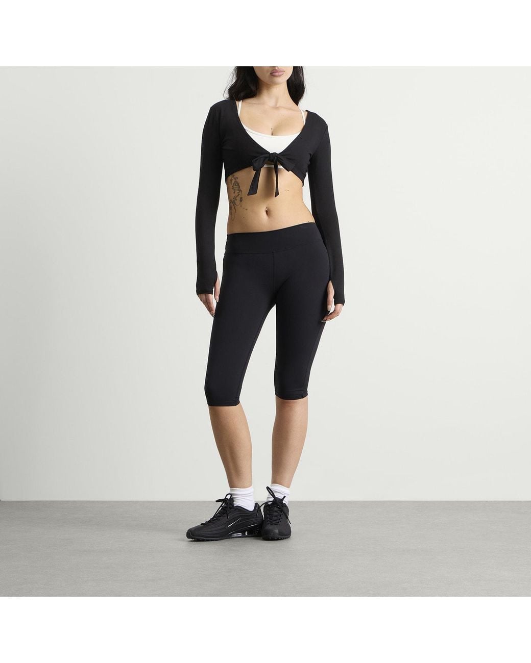 Tala Black Tie Reversible Long Sleeve Top