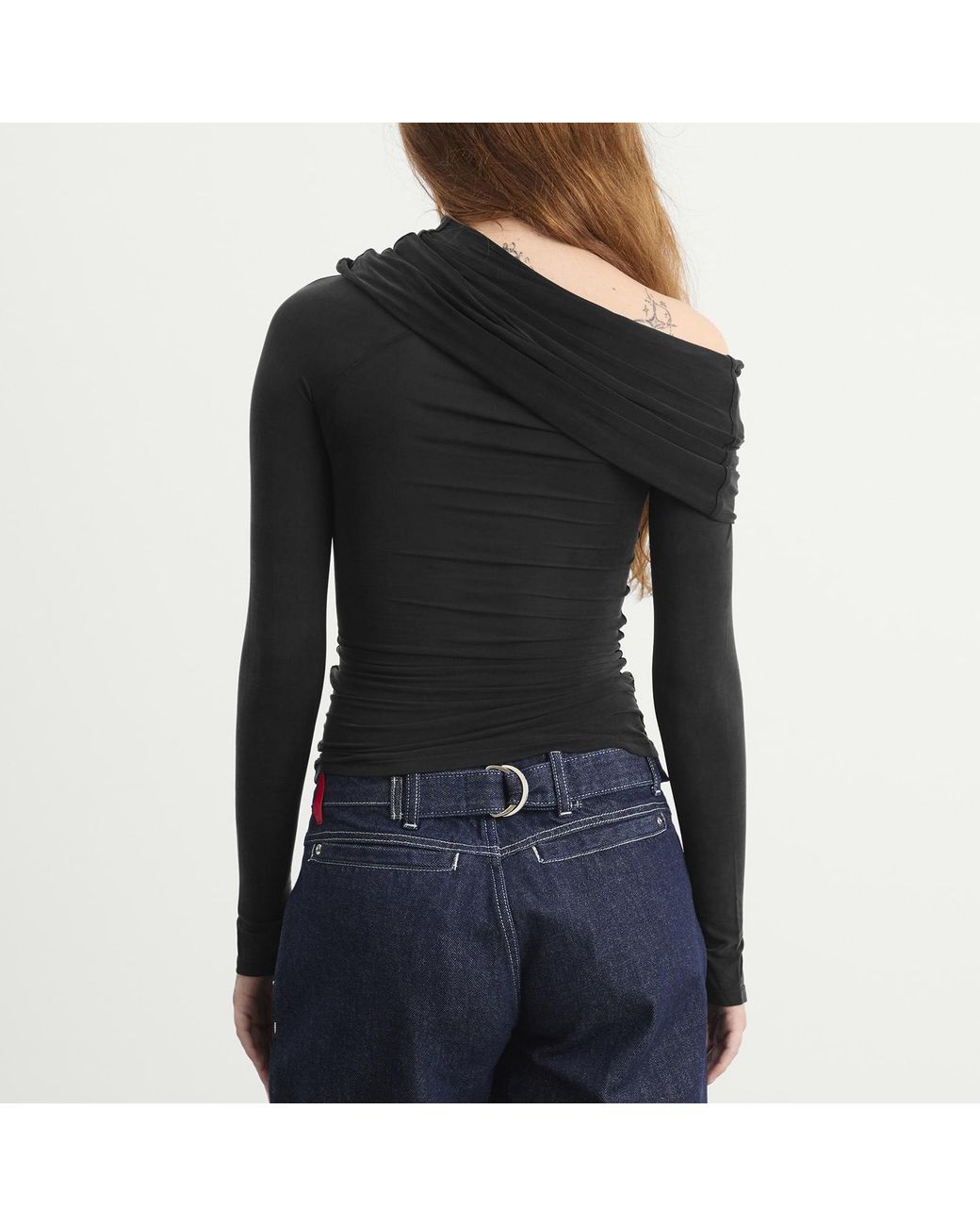 Peachy Den Black The Kylie Cold Shoulder Top