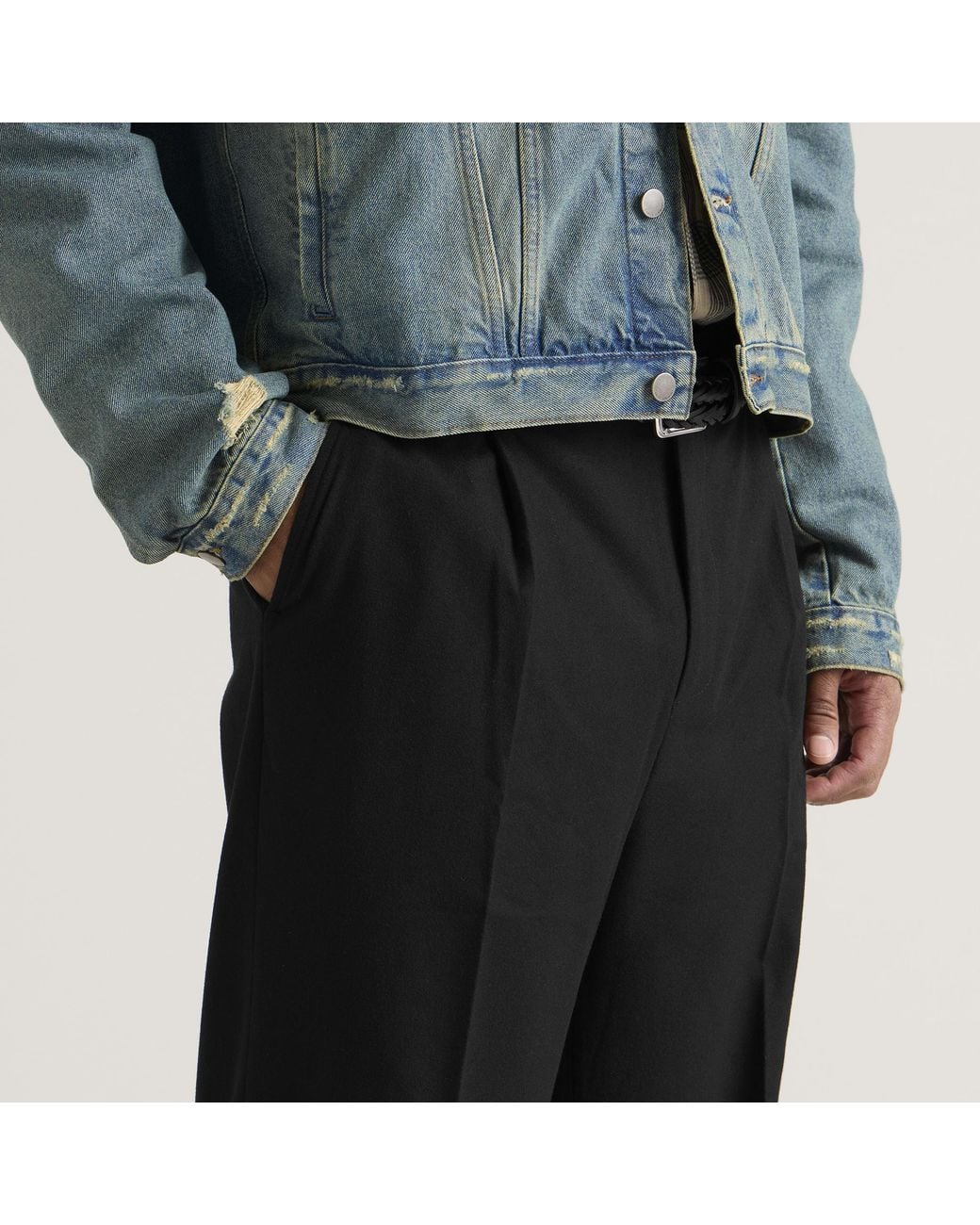 Daniel Simmons Black Essential Pleated Trousers for men