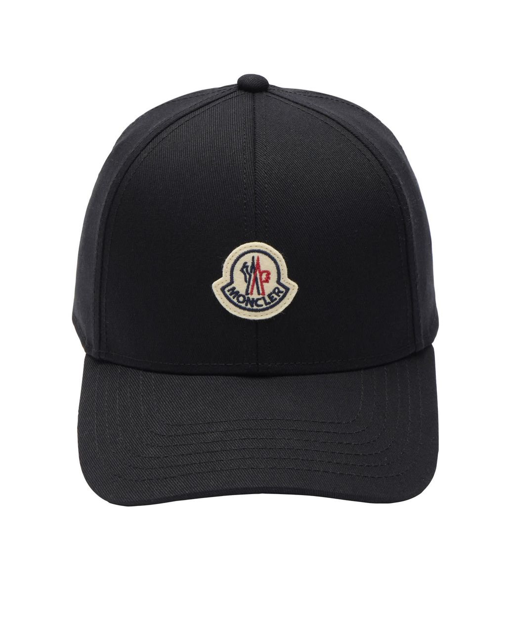 Moncler Black Baseball Cap for men