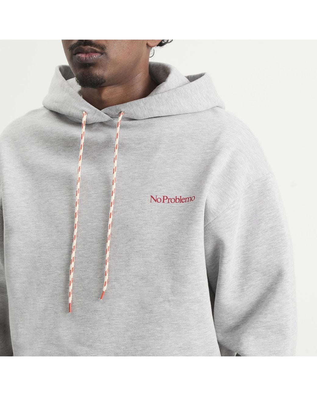 No Problemo Gray Mini Problemo Hoodie for men