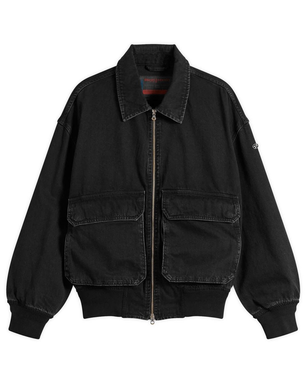 DIESEL Black Kurz Denim Bomber Jacket for men