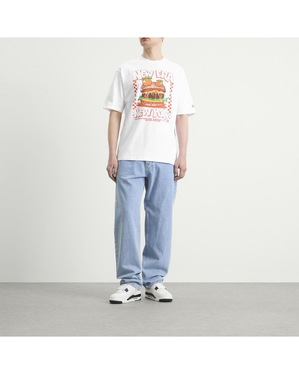 KTZ White Burger Graphic T-Shirt for men