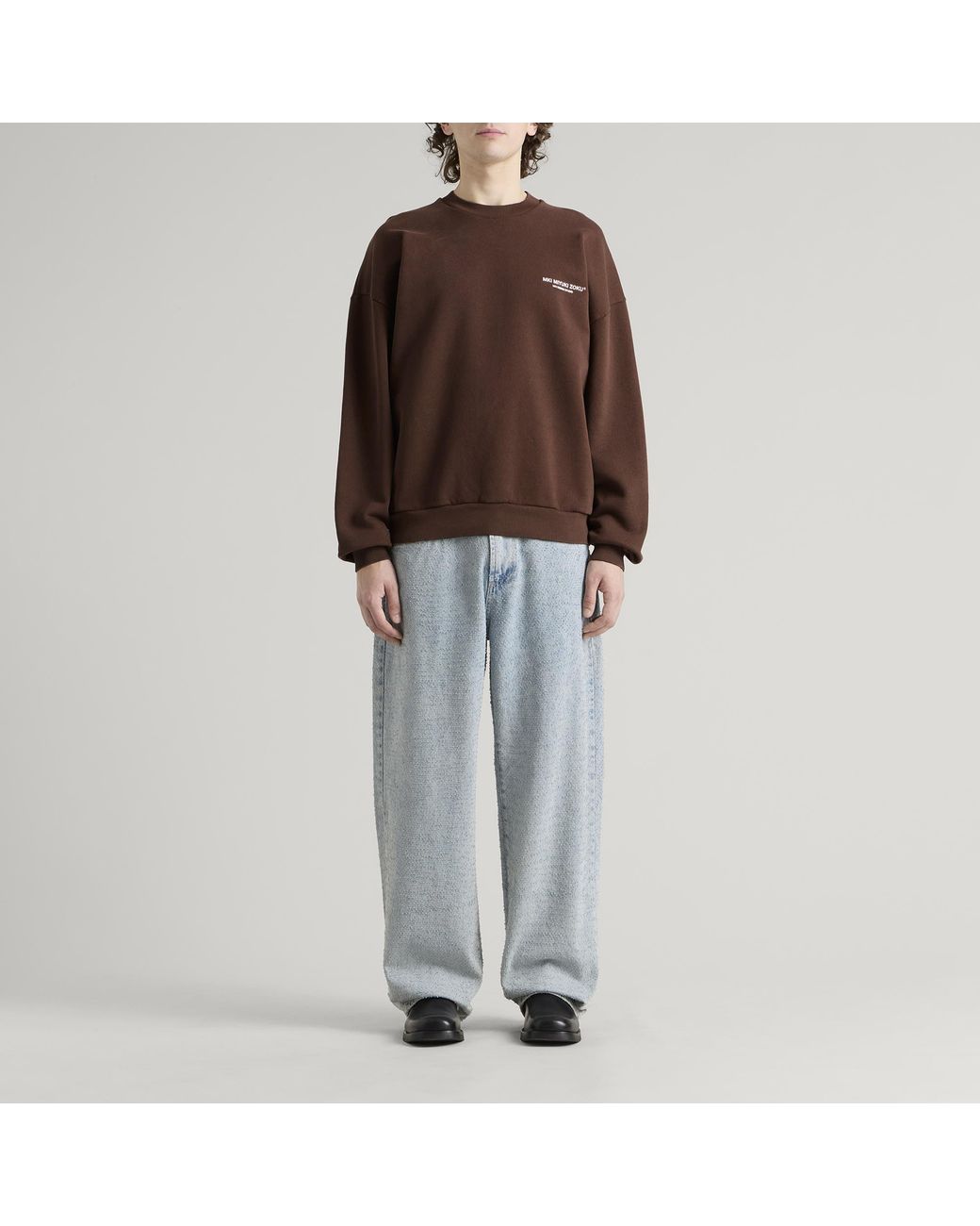 MKI Miyuki-Zoku Brown Design Studio Crewneck End. Exclusive for men