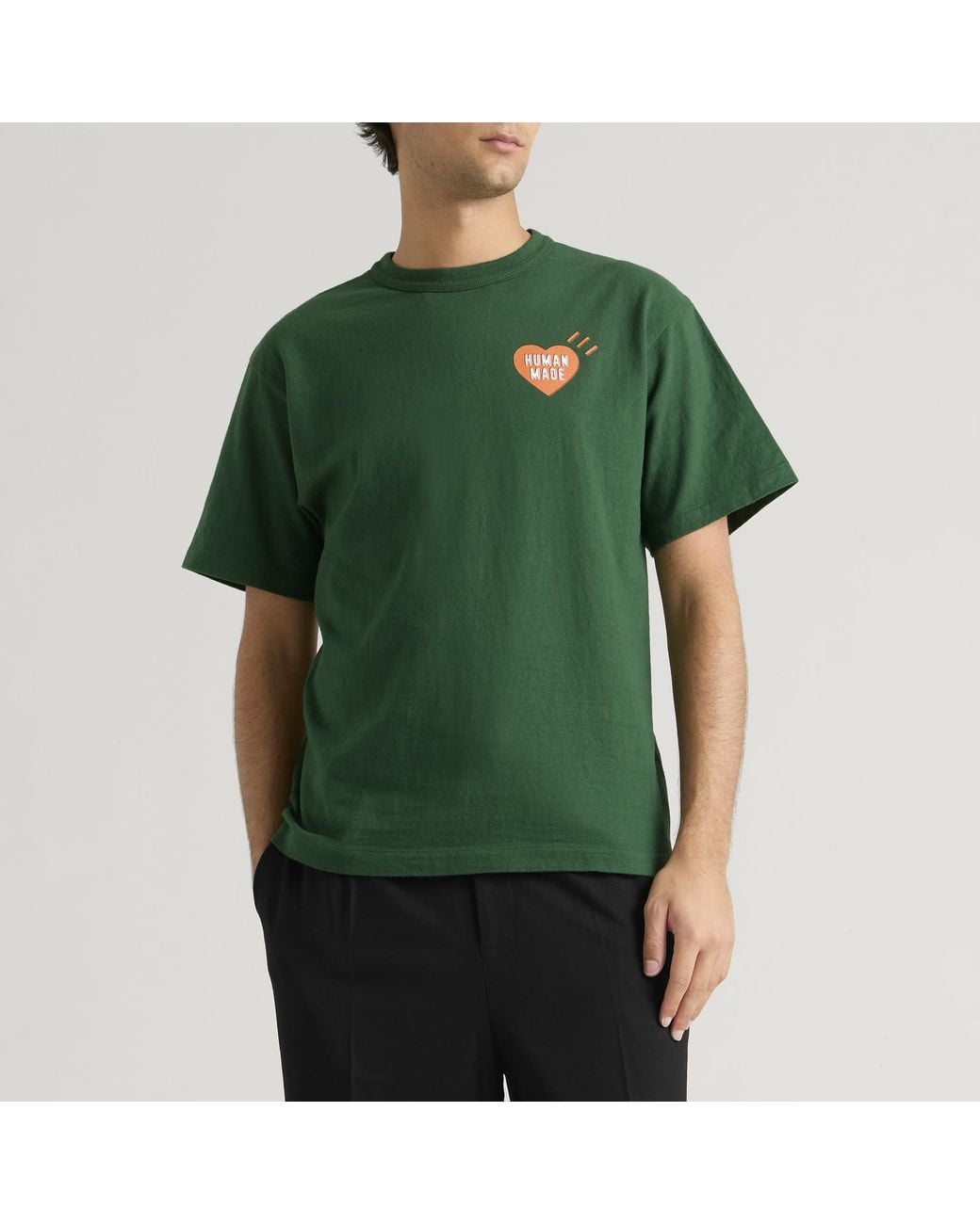 Human Made Green Heart Logo T-Shirt for men