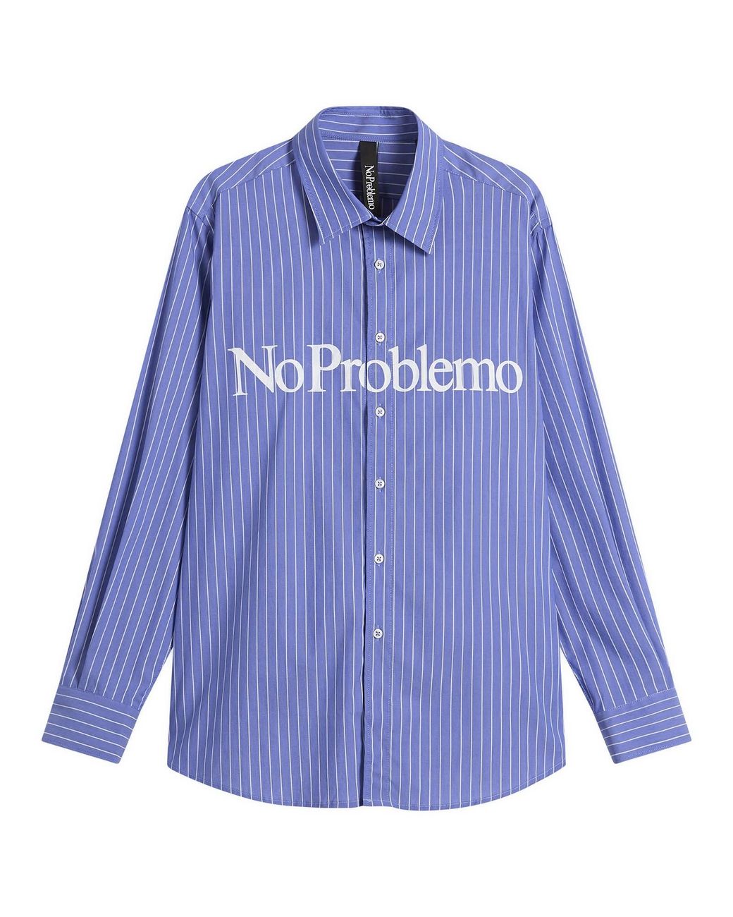 No Problemo Blue Logo Stripe Poplin Shirt
