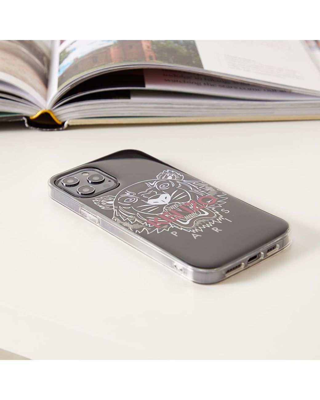 KENZO Black Tiger Logo Iphone 12 Pro Max Case for men