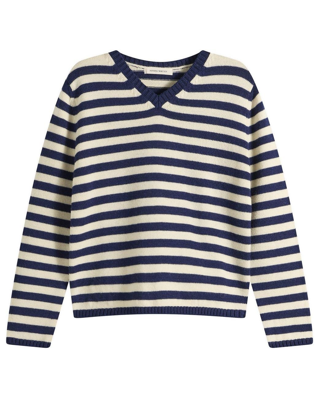 NOTHING WRITTEN Blue Molly V-Neck Pullover