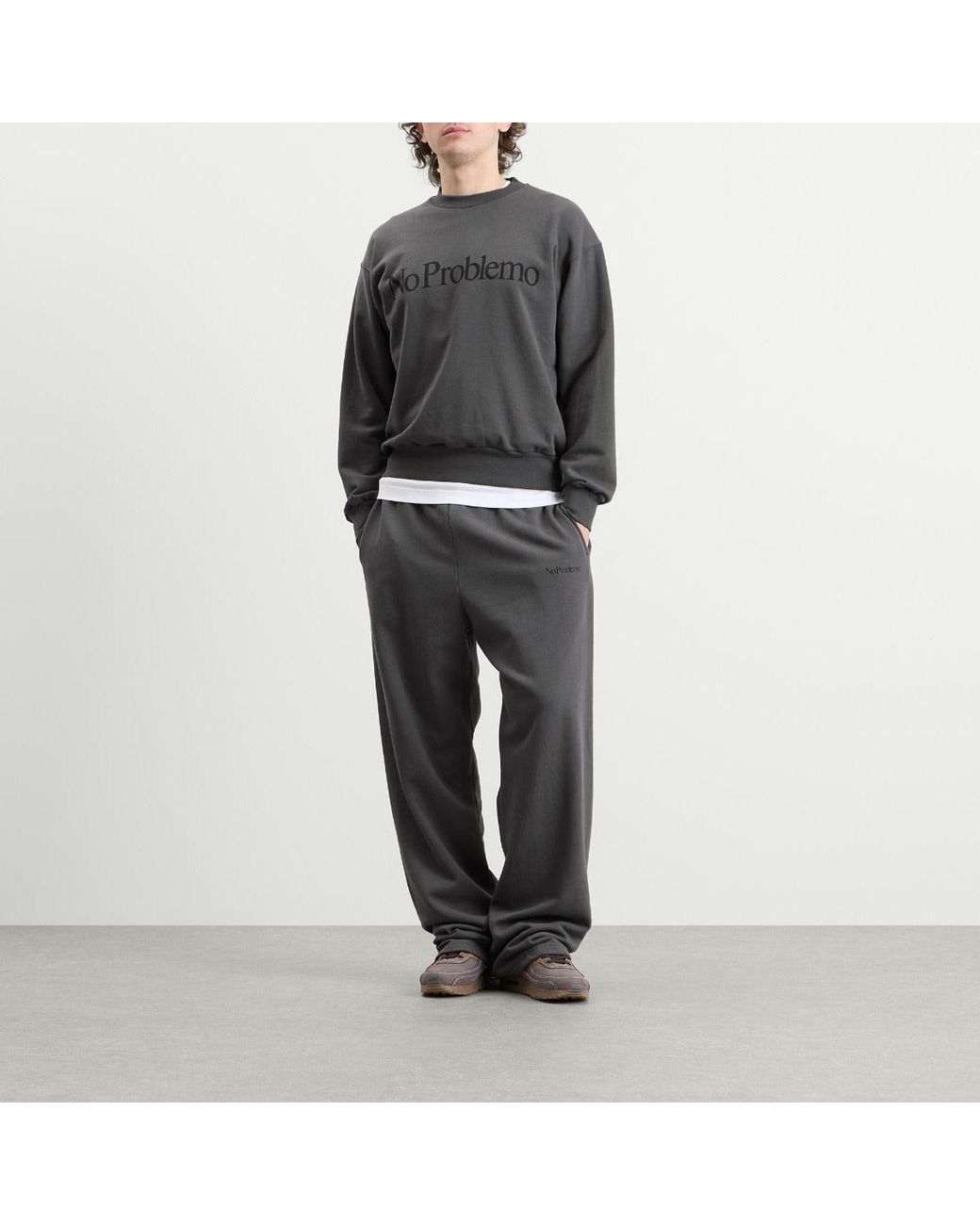 No Problemo Gray Sweatshirt for men
