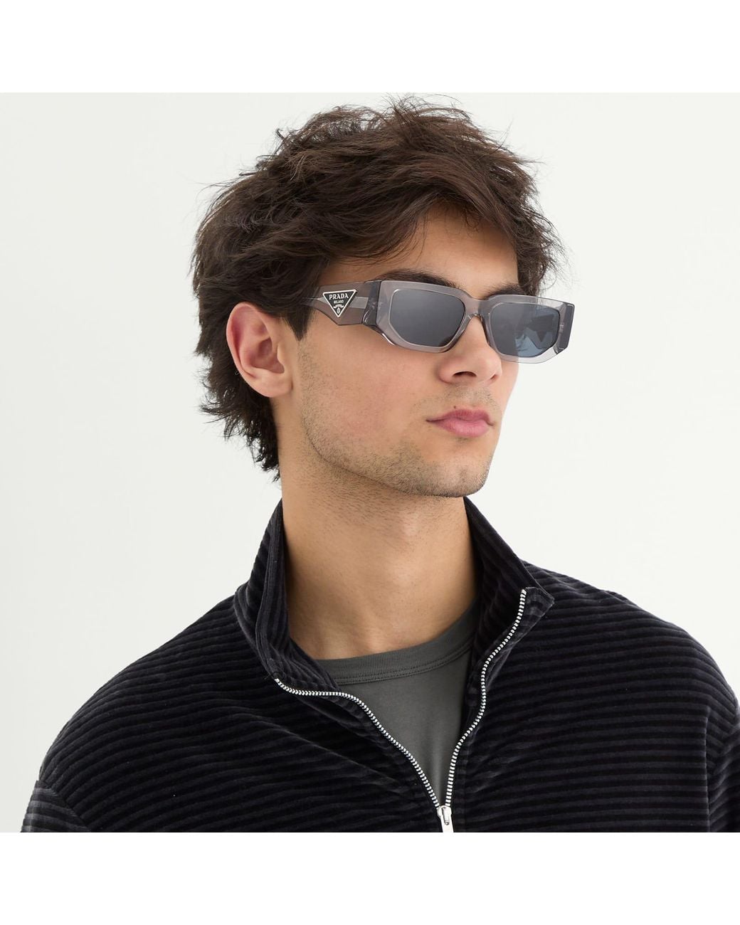 Prada Gray 09Zs Sunglasses for men