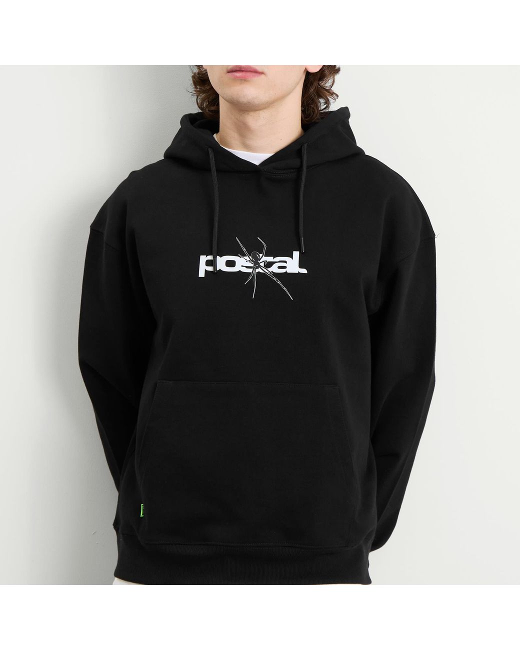 Postalco Black Spider Print Hoodie for men