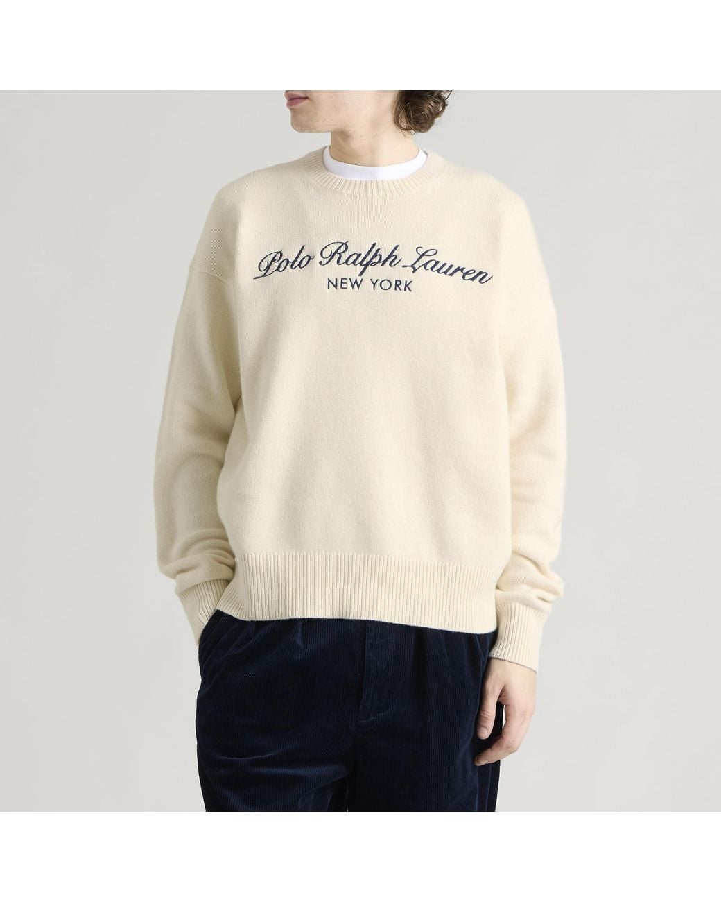 Polo Ralph Lauren Natural Script Logo Jumper for men
