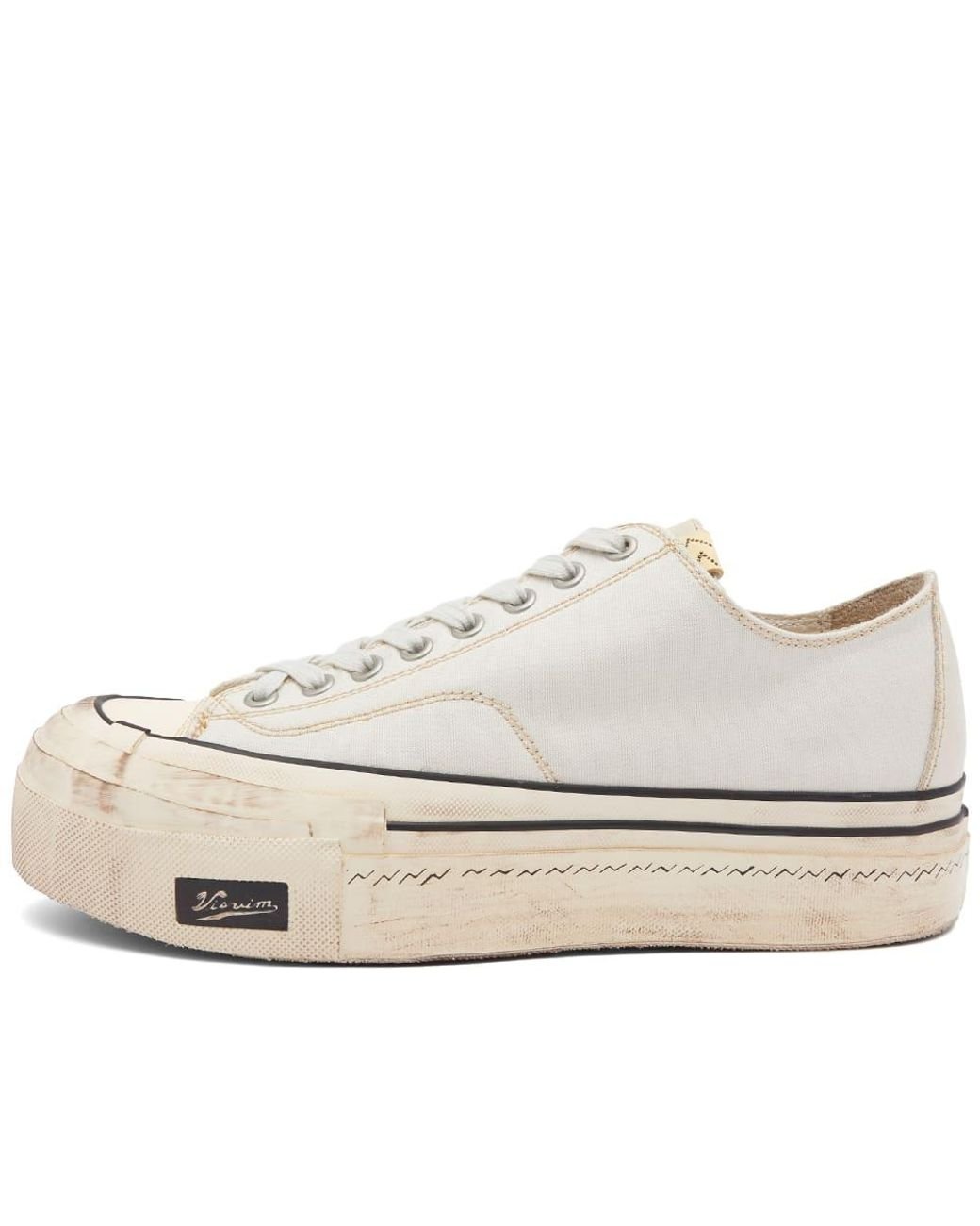 Visvim Men's White Skagway Lo G.patten Sneakers