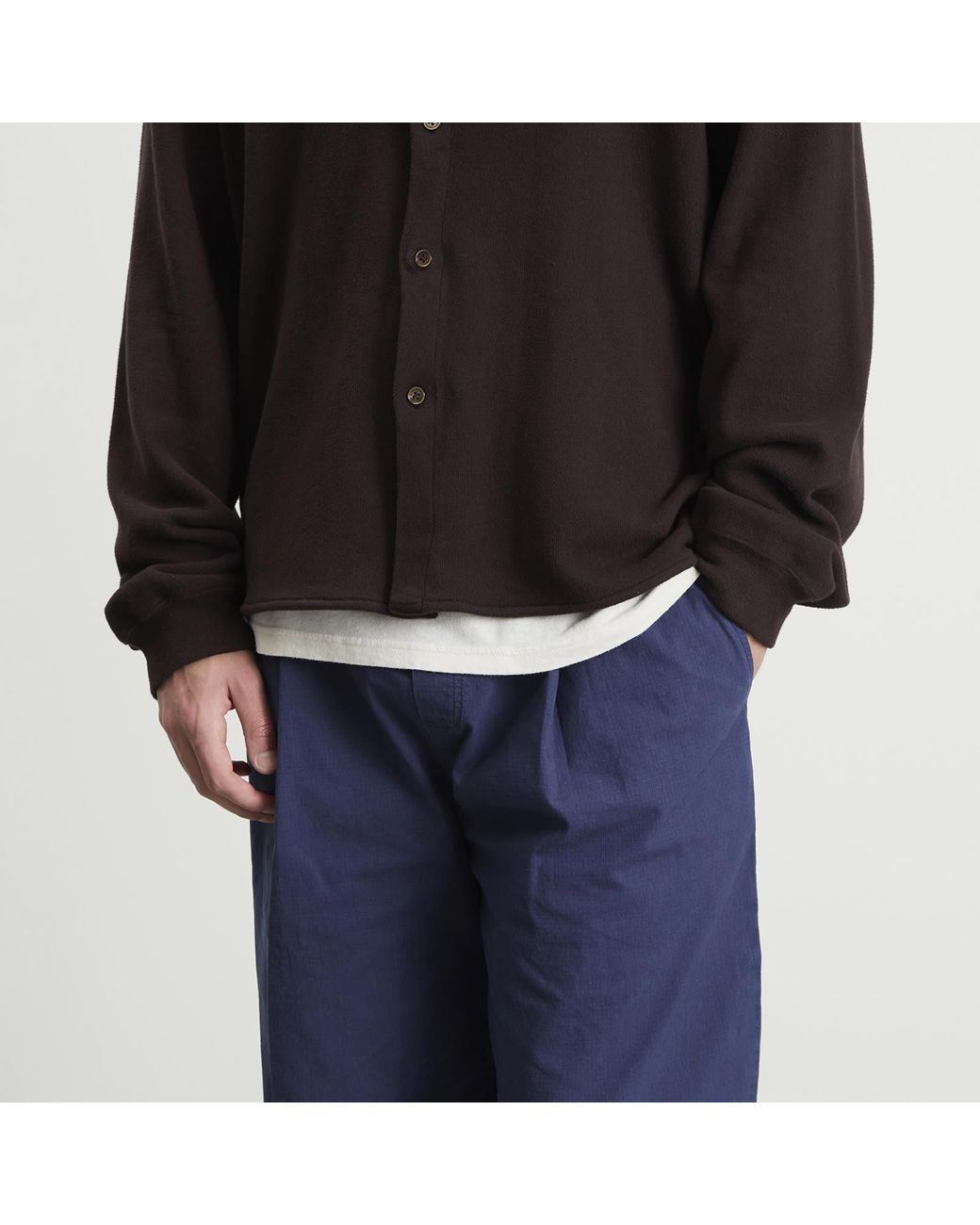 Folk Blue Drawcord Loose Trouser for men