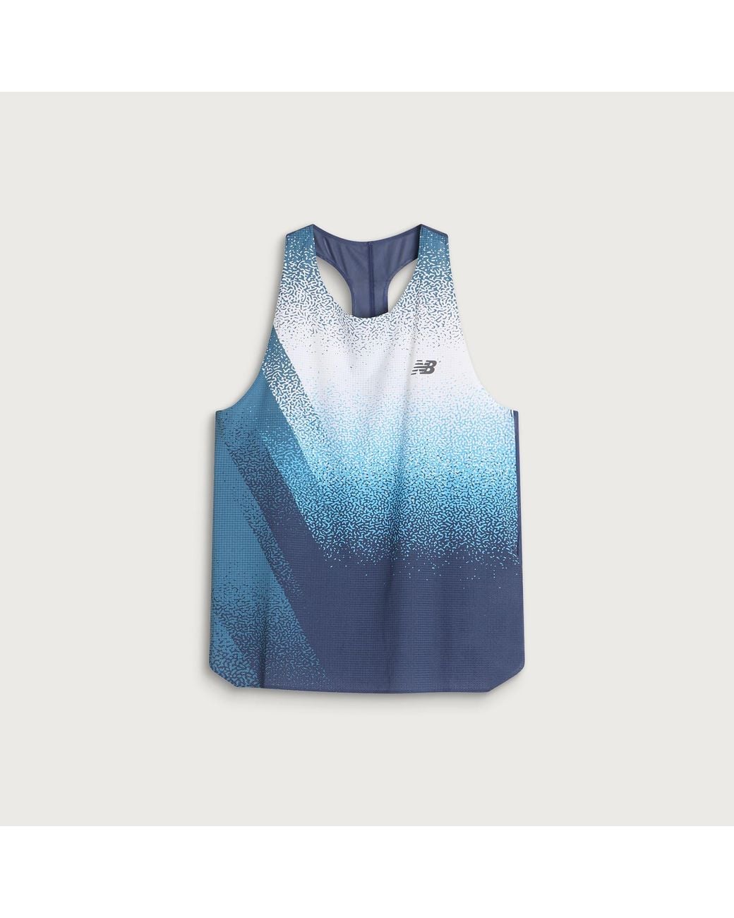 New Balance Blue Race Day Ultra Light Printed Singlet for men