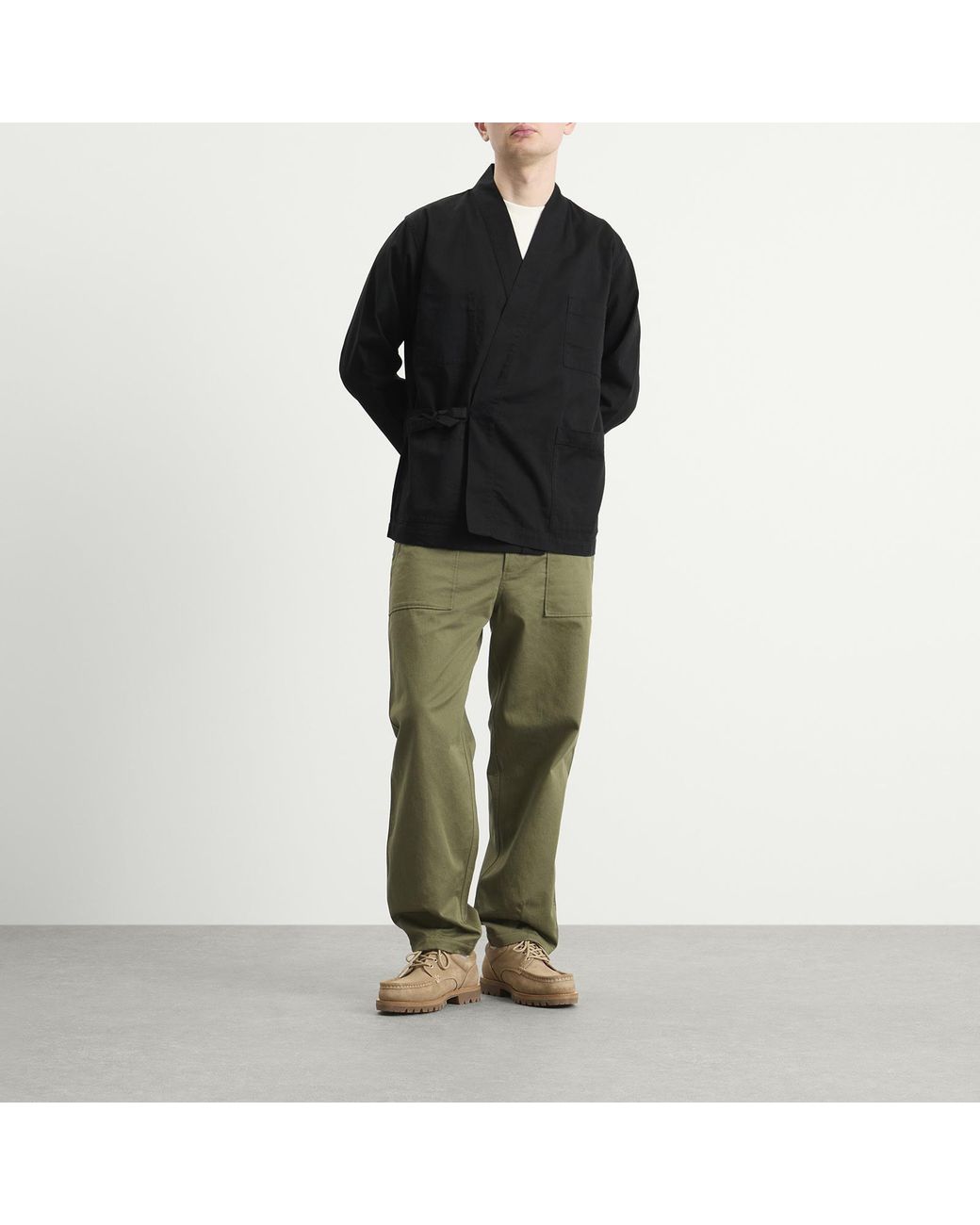 Universal Works Black Twill Kyoto Work Jacket for men