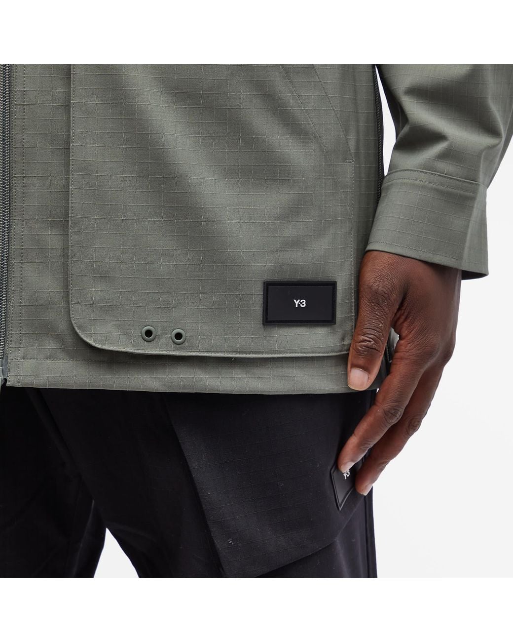 Y-3 Ripstop Overshirt in Green for Men | Lyst UK