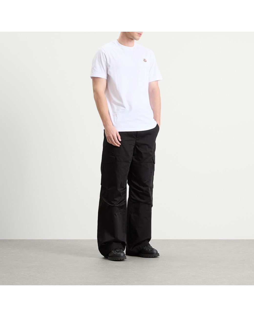 Moncler White Short Sleeve 3 Pack Cotton T-Shirts for men