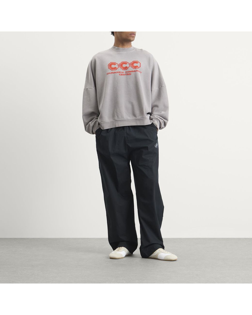 Willy Chavarria Gray Ccc Hooligan Crew Sweatshirt for men
