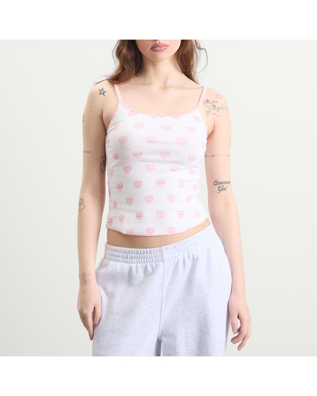 Skims Pink Pointelle Tank