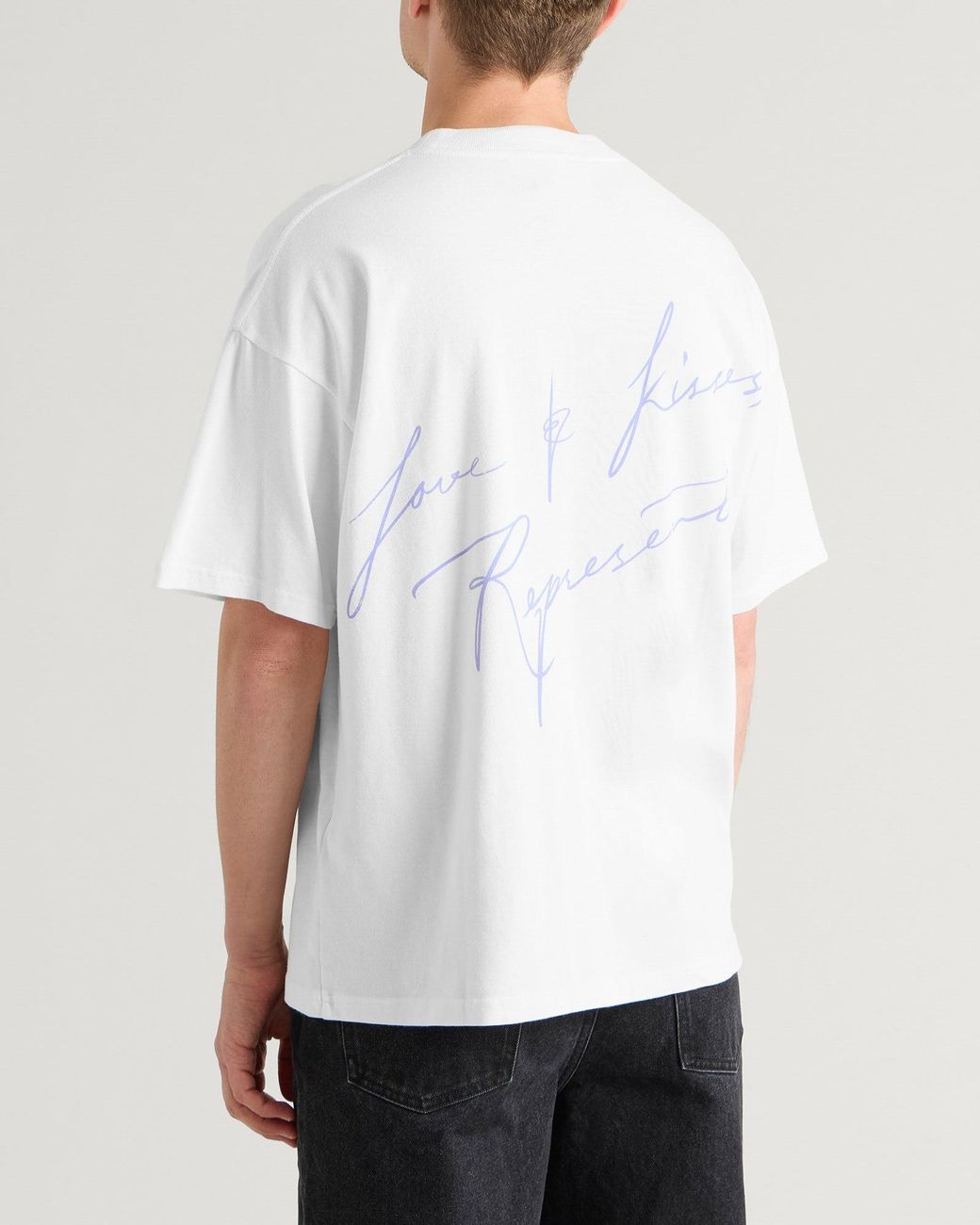 Represent White Love And Kisses Tshirt for men