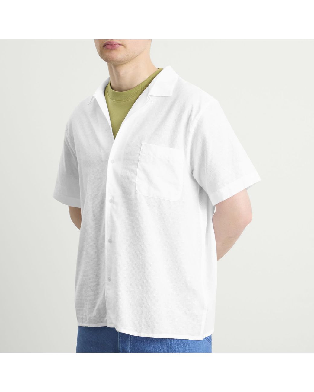 YMC White Lace Malick Shirt for men