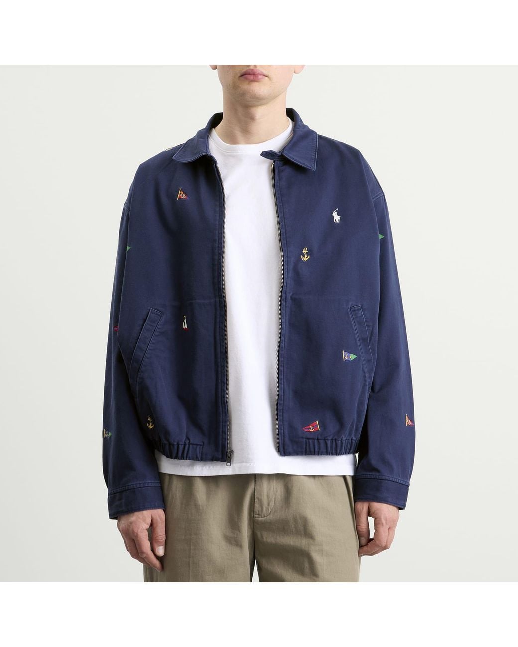 Polo Ralph Lauren Blue Flag Windbreaker Jacket for men