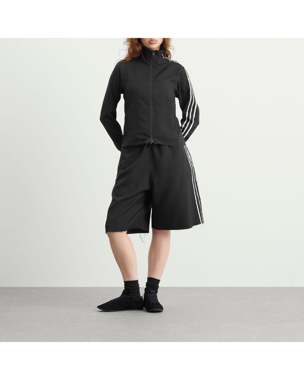 Y-3 3-Stripe Shorts in Black | Lyst
