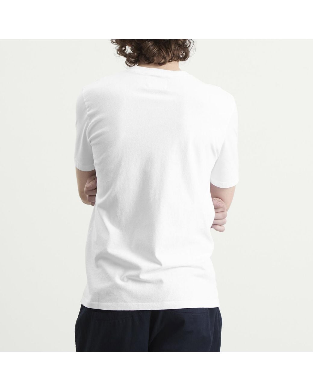 Folk White Contrast Sleeve T-Shirt for men