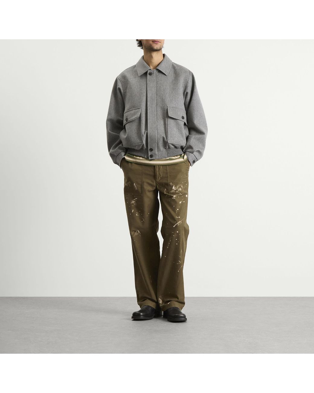auralee-Khaki-Brown-Washed-