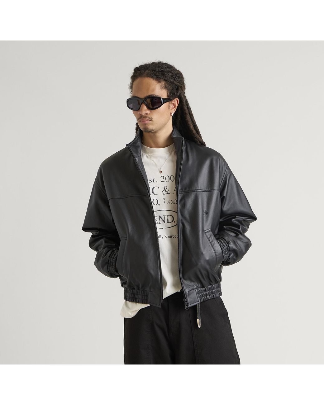 END. Black Lane Leather Jacket