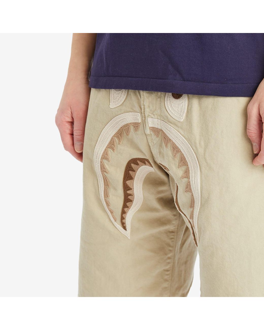 パンツ A BATHING APE SHARK GARMENT DYE RELAXED A Bathing Ape Shark Garment Dye Relaxed Fit Denim Shorts in