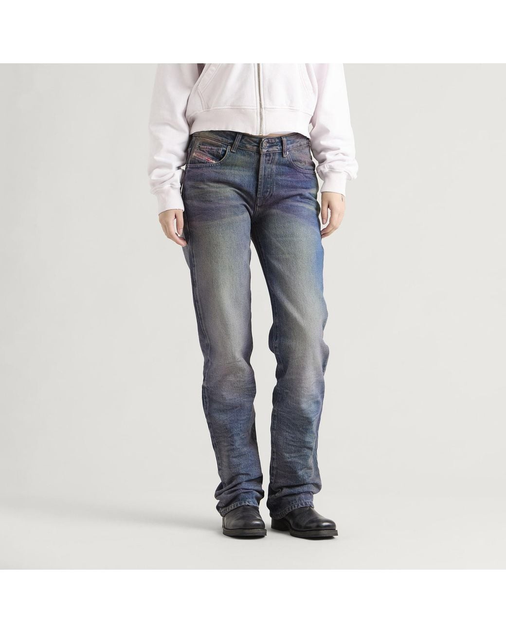 DIESEL Blue D-Liet Straight Leg Jeans