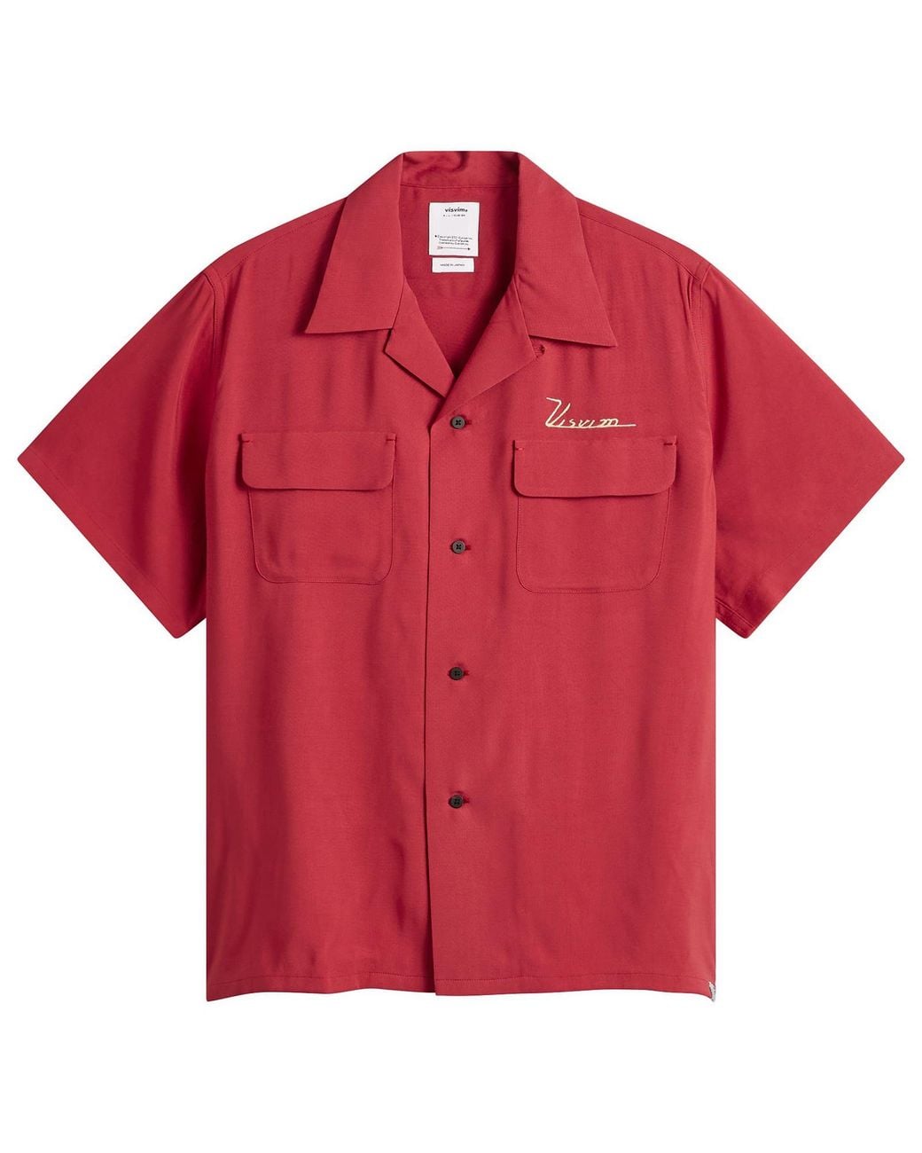 Visvim Red Judd Short Sleeve Shirt for men