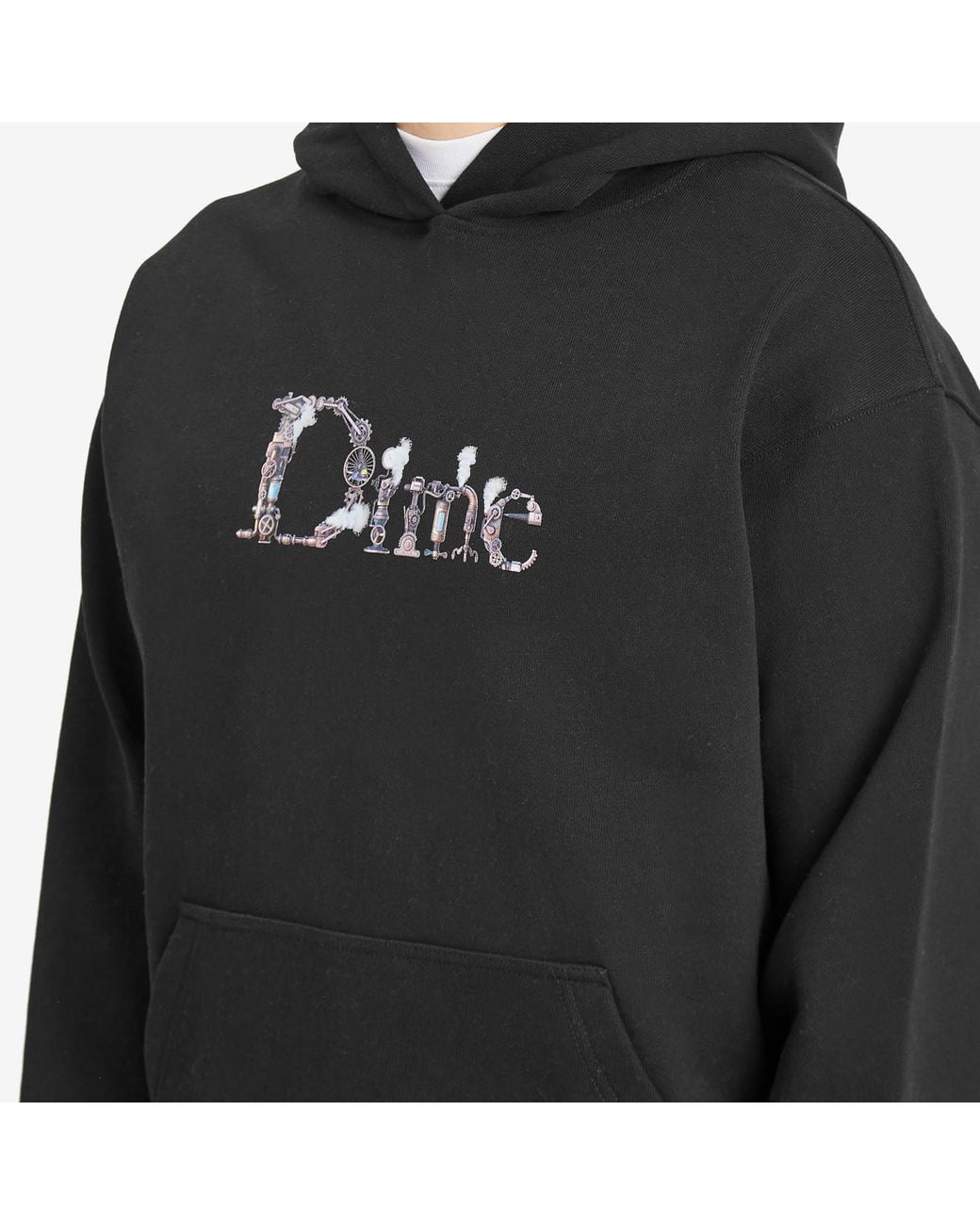 Dime Black Classic Steampunk Hoodie for men