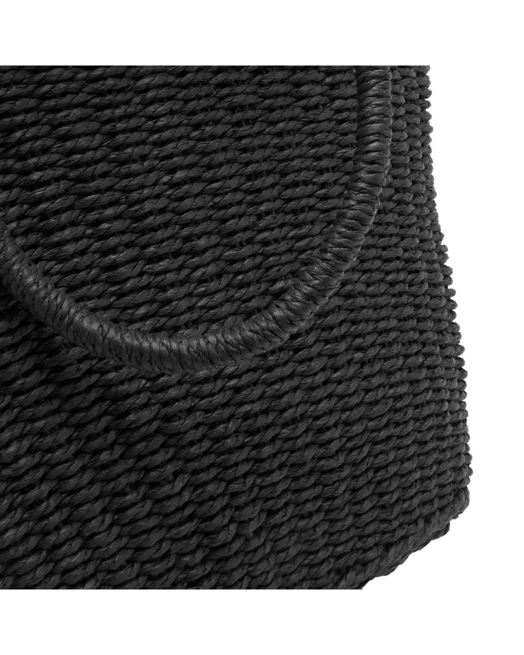 Damson Madder Straw Market Bag in Black | Lyst