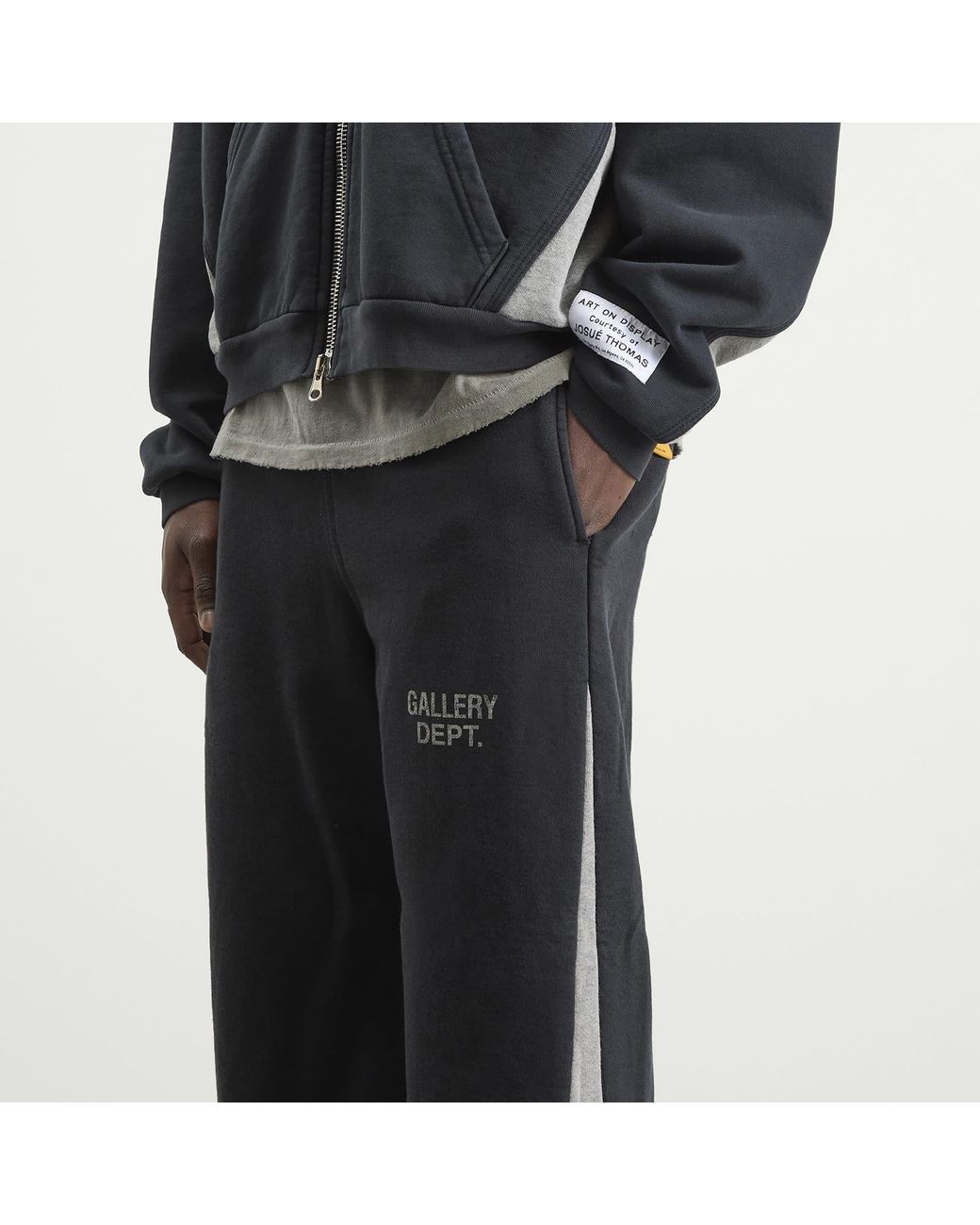 GALLERY DEPT. Black Twisted Leg Flare Sweatpant for men